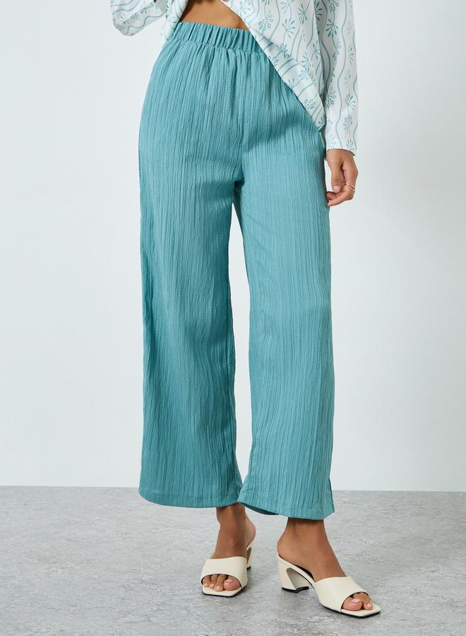 Take Two Women Printed Long Sleeve Top and Textured Pants Co-Ords - Image 4